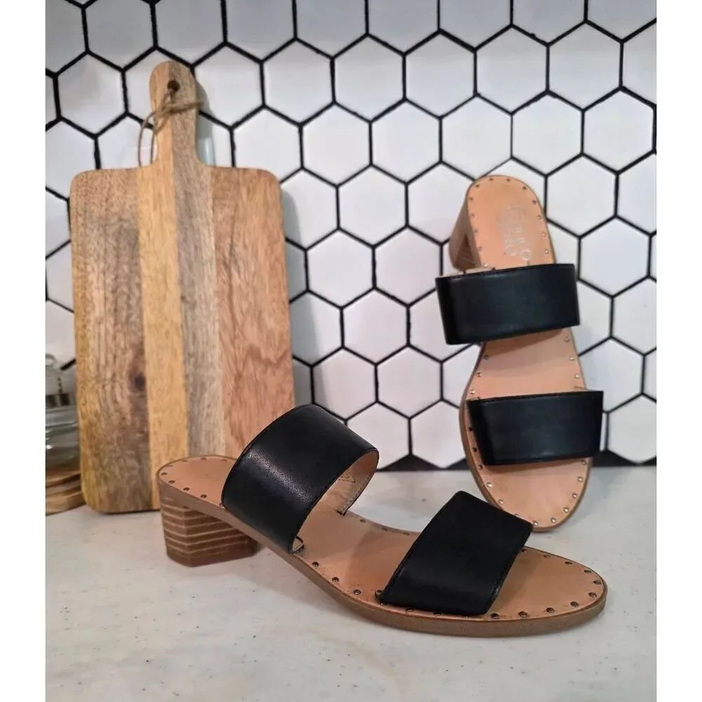 Franco Sarto Kiki Black Sandal Size 7